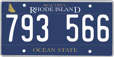 RI license plate 793566