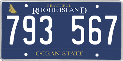 RI license plate 793567