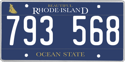 RI license plate 793568