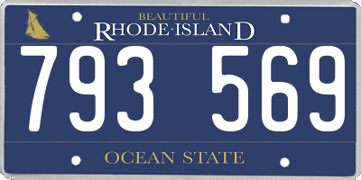 RI license plate 793569