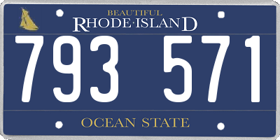 RI license plate 793571