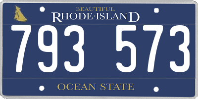 RI license plate 793573