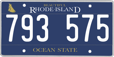RI license plate 793575