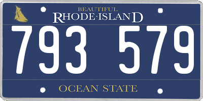 RI license plate 793579