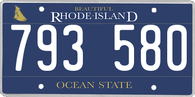 RI license plate 793580