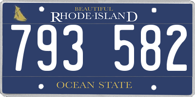 RI license plate 793582