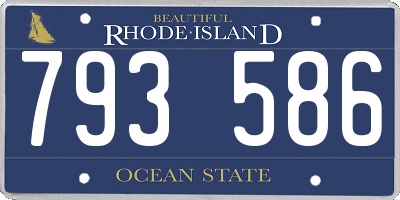 RI license plate 793586