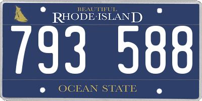 RI license plate 793588