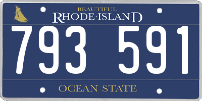 RI license plate 793591