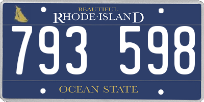 RI license plate 793598