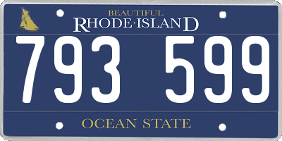 RI license plate 793599