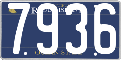RI license plate 7936