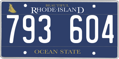 RI license plate 793604