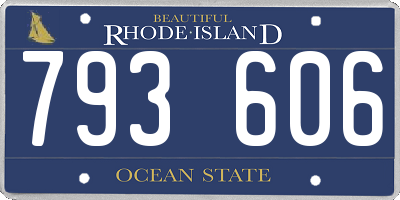 RI license plate 793606