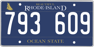 RI license plate 793609