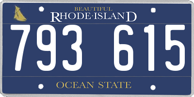 RI license plate 793615