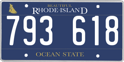 RI license plate 793618