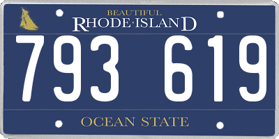 RI license plate 793619