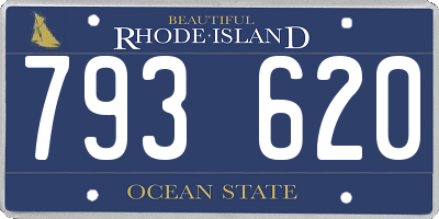 RI license plate 793620