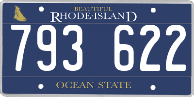 RI license plate 793622