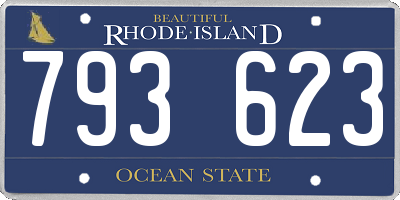 RI license plate 793623