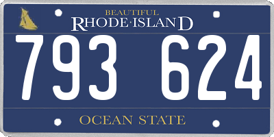 RI license plate 793624