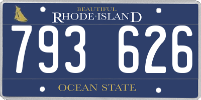 RI license plate 793626
