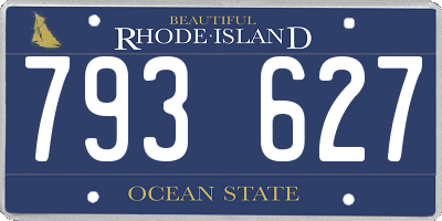 RI license plate 793627
