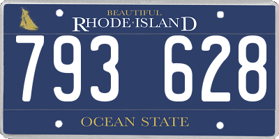 RI license plate 793628
