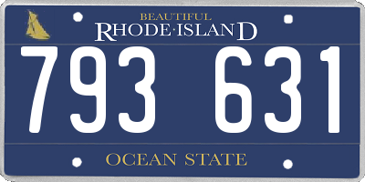 RI license plate 793631