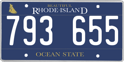 RI license plate 793655
