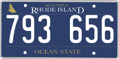 RI license plate 793656