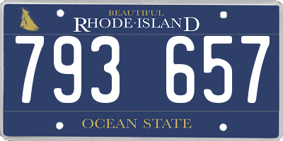 RI license plate 793657