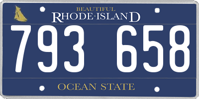 RI license plate 793658