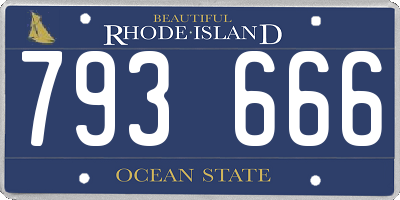 RI license plate 793666