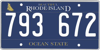 RI license plate 793672