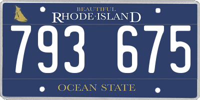RI license plate 793675
