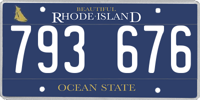 RI license plate 793676