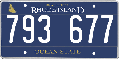RI license plate 793677