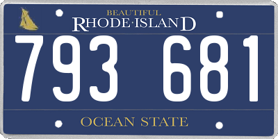 RI license plate 793681