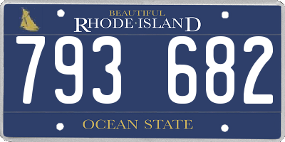 RI license plate 793682