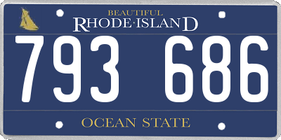 RI license plate 793686