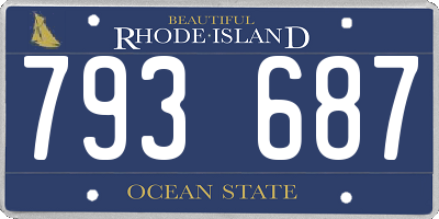 RI license plate 793687