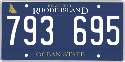 RI license plate 793695