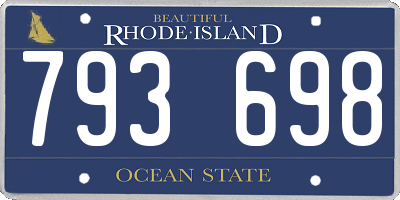 RI license plate 793698