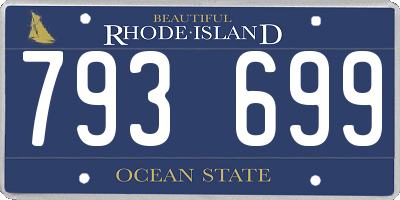 RI license plate 793699