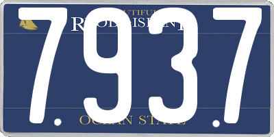 RI license plate 7937