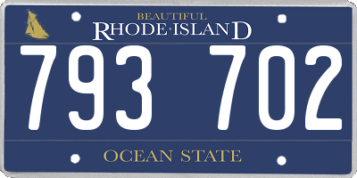 RI license plate 793702