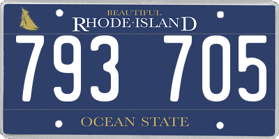 RI license plate 793705