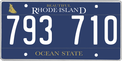 RI license plate 793710